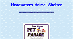 Desktop Screenshot of headwatersanimalshelter.org